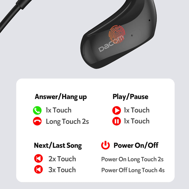 DACOM Athlete Bluetooth Neckband In-ear Earphone Wireless IPX7 Waterproof Touch Stereo Sports Headset DACOM Athlete Bluetooth Neckband In-ear Earphone Wireless IPX7 Waterproof Touch Stereo Sports Headset